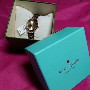 Kate Spade Cat Watch - gold/leopard